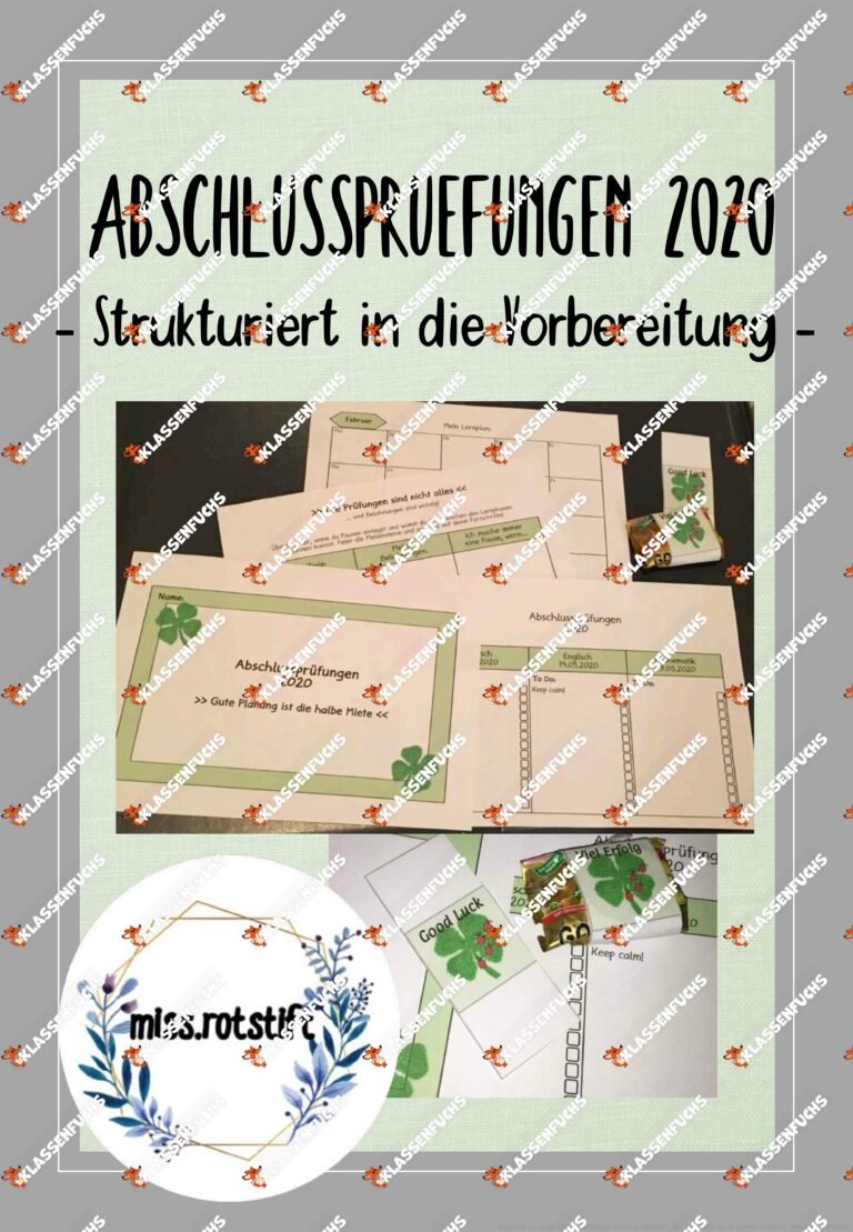 Abschlussprüfung 2020 – Strukturierungs- und Organisationshilfe